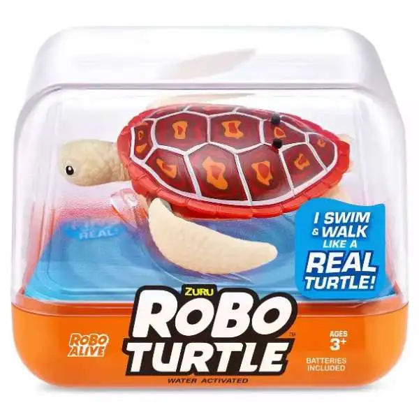 Robo Alive Robo Turtle ORANGE Robotic Pet Figure