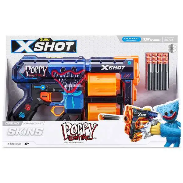 Poppy Playtime X-Shot Skins Dread Jumpscare Blaster [12 Darts]