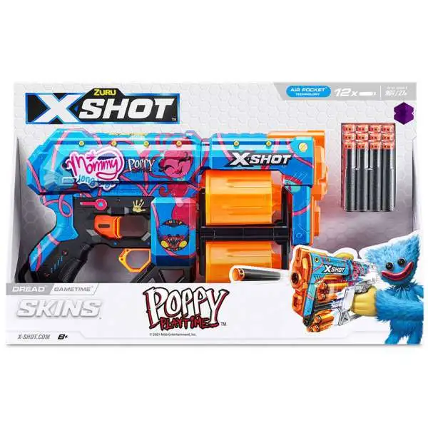 Poppy Playtime X-Shot Skins Dread Gametime Blaster [12 Darts]