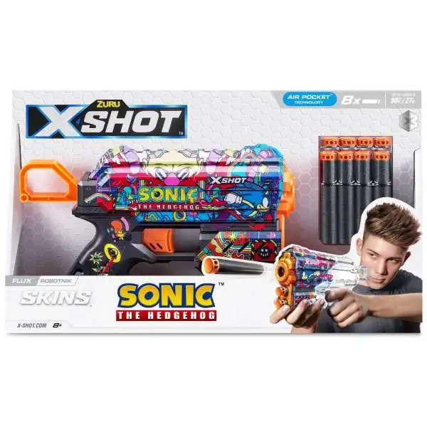 Sonic The Hedgehog X-Shot Skins Flux Robotnik Blaster [8 Darts]