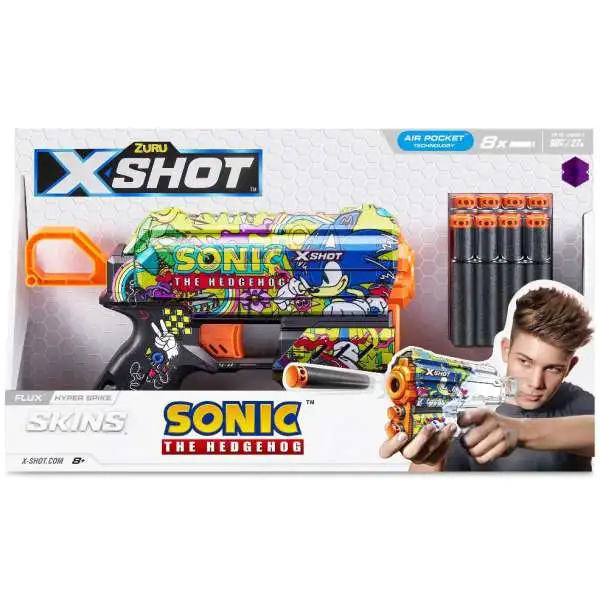 Sonic The Hedgehog X-Shot Skins Flux Hyper Spike Blaster [8 Darts]