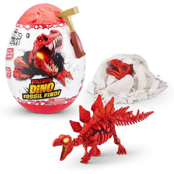 Robo Alive DINO Fossil Find! Volcano Stegosaurus Pack