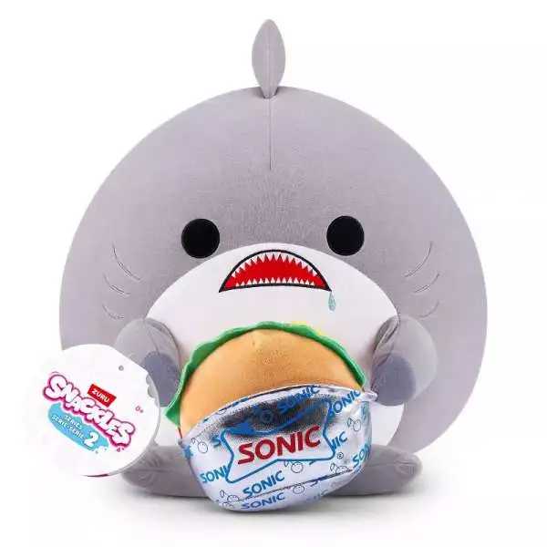 Snackles Series 2 Shark 8-Inch Plush [with Sonic Burger]