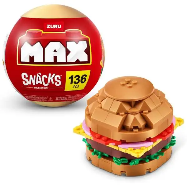 MAX Brick Construction Snacks Collection Hamburger Set [136 Pieces]