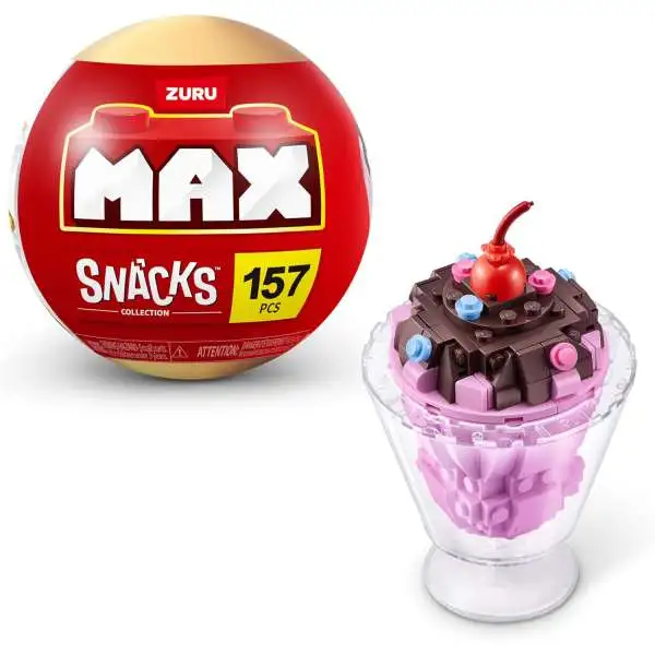 MAX Brick Construction Snacks Collection Ice Cream Set 157 Pieces