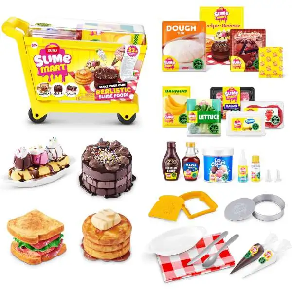 Slime Mart Shopping Cart Slime Kit [23+ Ingredients Inside! Make Your Own Realistic Slime Food!]