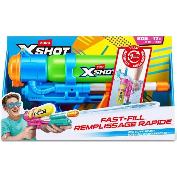 X-Shot Fast-Fill 80's Super Splash! Water Blaster [Green, Blue & Orange]