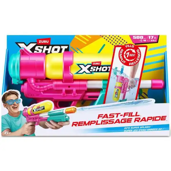 X-Shot Fast-Fill 80's Super Splash! Water Blaster [Yellow, Pink & Teal]