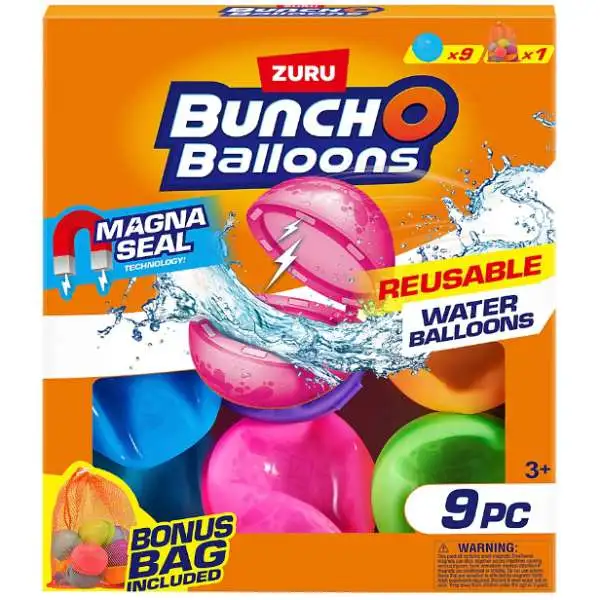 Bunch O Balloons Reusable Water Balloons 9-Pack [RANDOM COLORS]