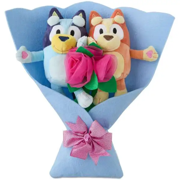 2026 Valentine's Day Bluey & Bingo 12-Inch Plush Bouquet 2-Pack