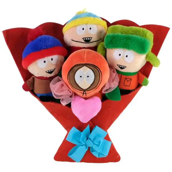 South Park 2026 Valentine's Day Stan, Kyle, Kenny & Cartman 13-Inch Plush Bouquet 4-Pack