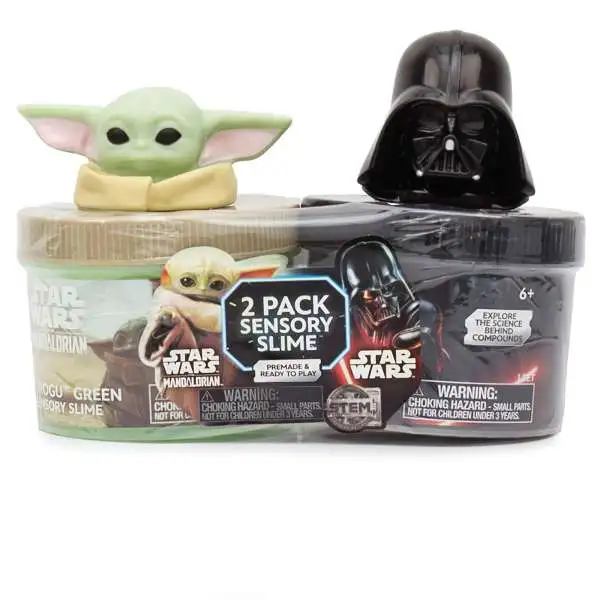 Star Wars The Mandalorian Slimygloop Grogu & Darth Vader Slime 2-Pack