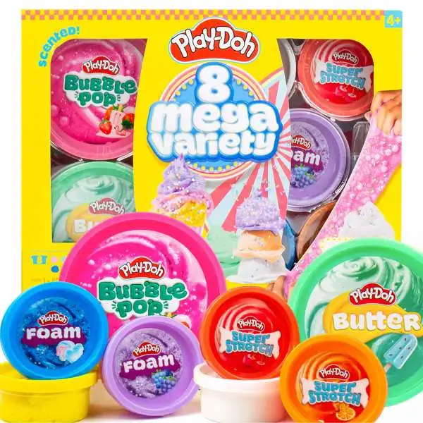 Play-Doh Slime Retro Diner 8 Mega Variety Slime 8-Pack