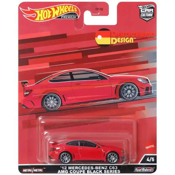 Hot Wheels Premium Car Culture '12 Mercedes-Benz C63 AMG Coupe Black Series Die Cast Car #4/5