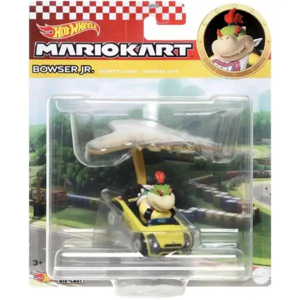Hot Wheels Mario Kart Bowser Jr. Diecast Car [Sports Coupe Bowser Kite]