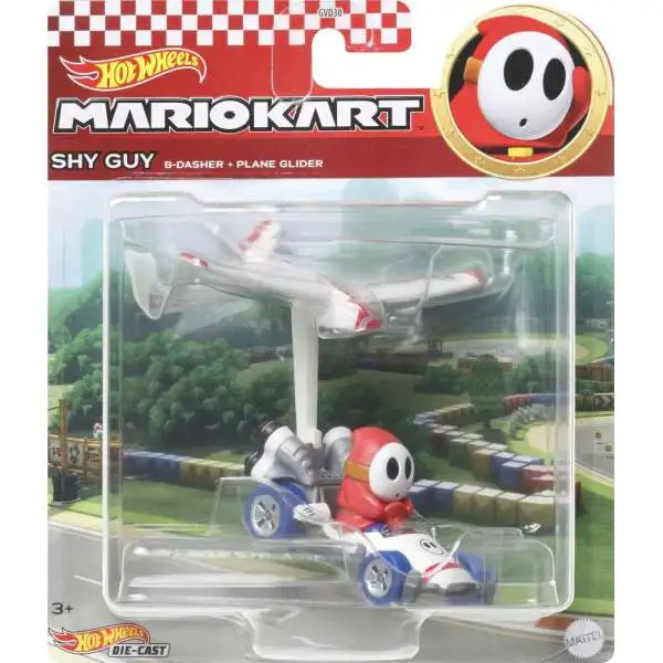 Hot Wheels Mario Kart Glider Shy Guy Diecast Car [B-Dasher + Plane Glider]
