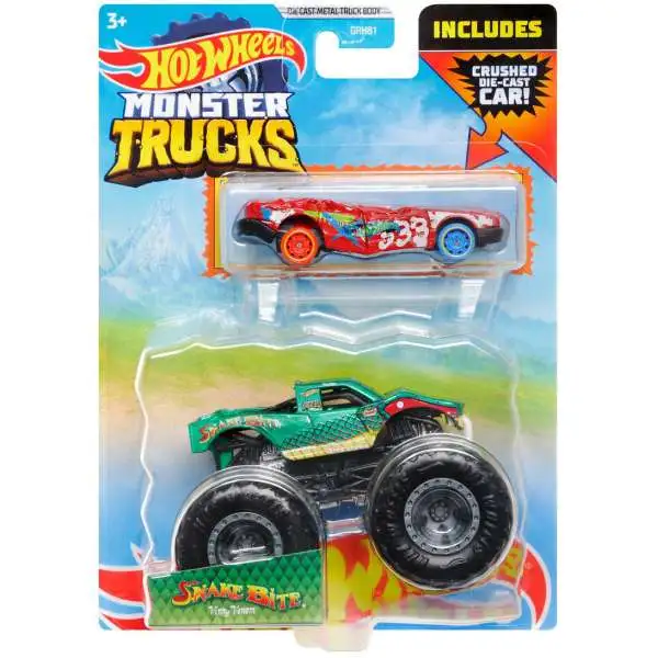 Hot Wheels Monster Trucks Snake Bite Diecast Car 2-Pack