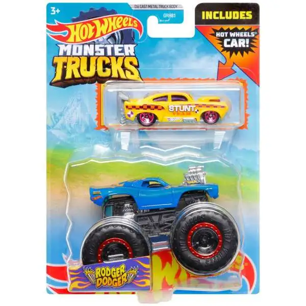 Hot Wheels Monster Trucks Rodger Dodger Diecast Car 2-Pack