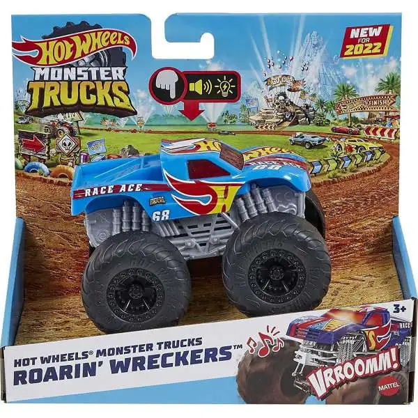 Hot Wheels Monster Trucks Roarin' Wreckers Race Ace Vehicle