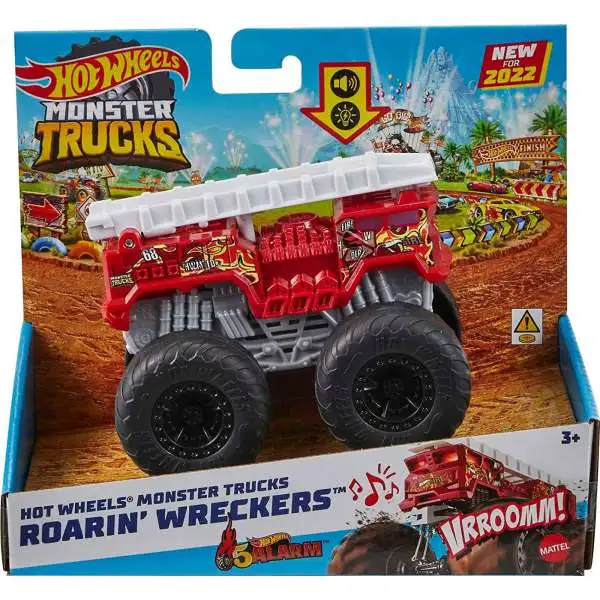 Hot Wheels Monster Trucks Roarin' Wreckers 5 Alarm Vehicle