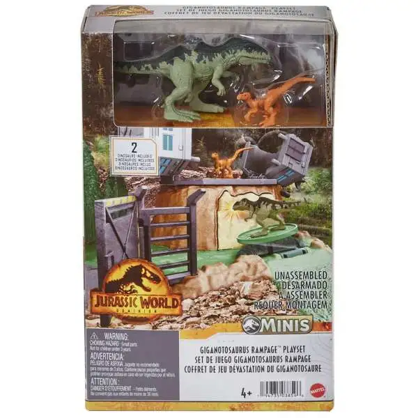 Jurassic World Dominion MINIS Giganotosaurus Rampage Playset Includes 2  Dinos Mattel - ToyWiz