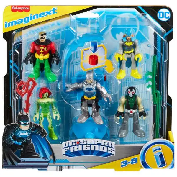 Fisher Price DC Super Friends Imaginext Batman Battle Multipack [Batman, Poison Ivy, Batgirl, Robin & Bane]
