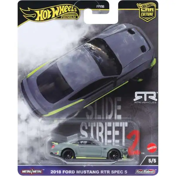Hot Wheels Premium Car Culture Slide Street 2 2018 Ford Mustang RTR Spec 5 Die Cast Car