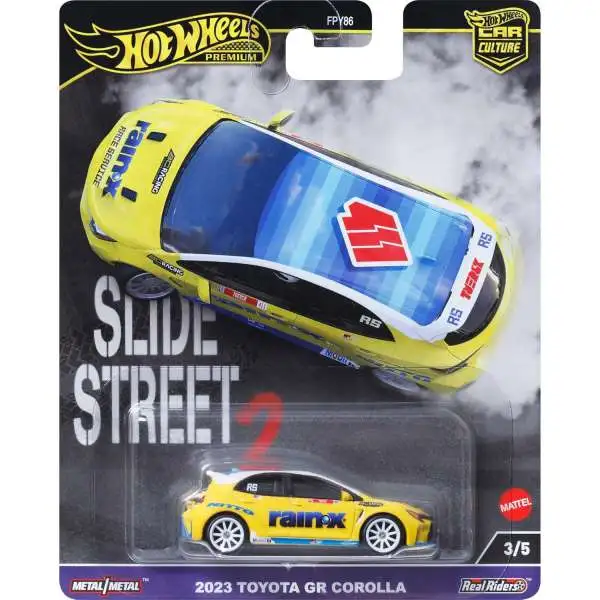Hot Wheels Premium Car Culture Slide Street 2 2023 Toyota GR Corolla Die Cast Car
