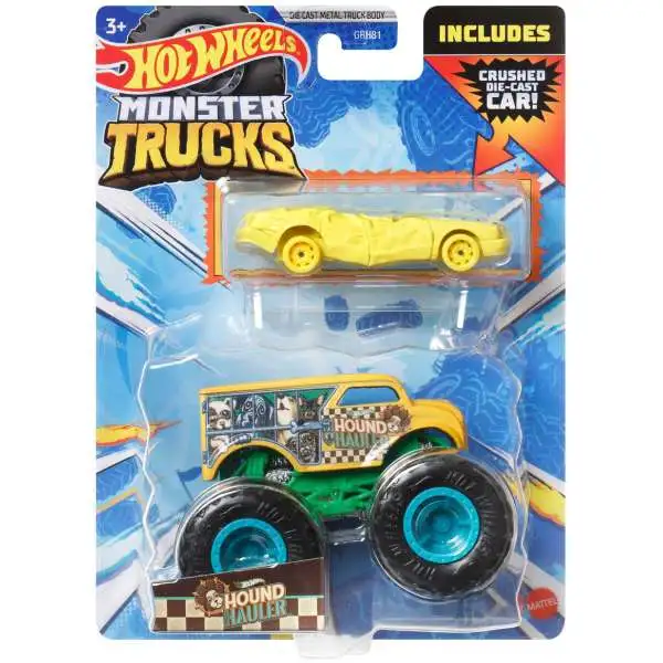 Hot Wheels Monster Trucks Hound Hauler 164 Diecast Car 2-Pack Mattel Toys -  ToyWiz