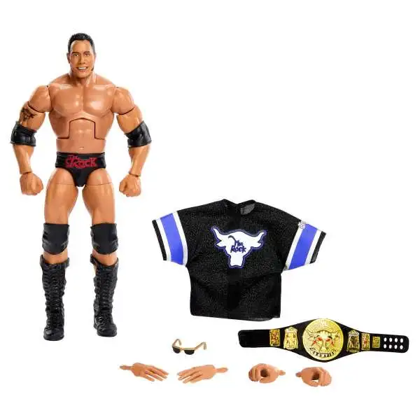 WWE Wrestling Elite Collection Series 100 The Rock Action Figure [w/ Brahma Bull Belt]