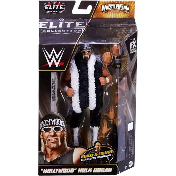 WWE Wrestling Elite Collection WrestleMania "Hollywood" Hulk Hogan Action Figure [Build Mean Gene Okerlund, Damaged Package]