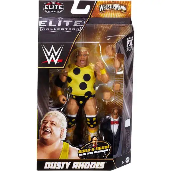 WWE Wrestling Elite Collection WrestleMania Dusty Rhodes Action Figure [Build Mean Gene Okerlund]