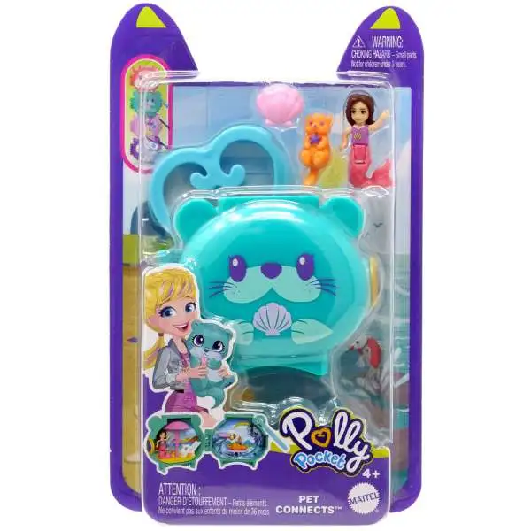 Polly Pocket Pet Connects Otter Micro Playset [Loose]