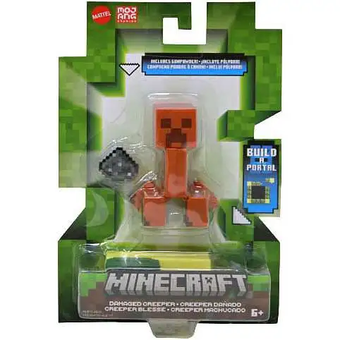 Minecraft Build-A-Portal Damaged Creeper Action Figure