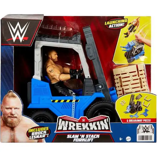 WWE Wrestling Wrekkin' Slam 'N Stack Forklift Playset [Includes Brock Lesnar Figure]