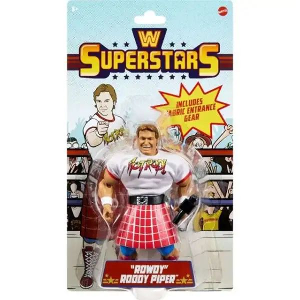 WWE Wrestling Retro Superstars "Rowdy" Roddy Piper Action Figure