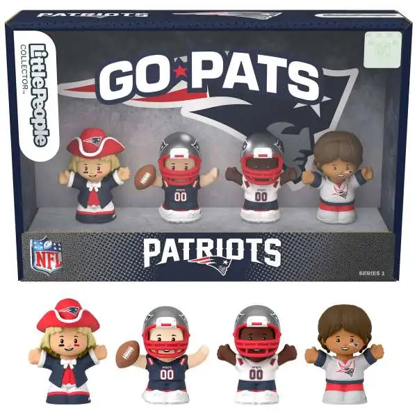 Fisher Price Little People x NFL Collector Series New England Patriots Figure 4-Pack [Go Pats]