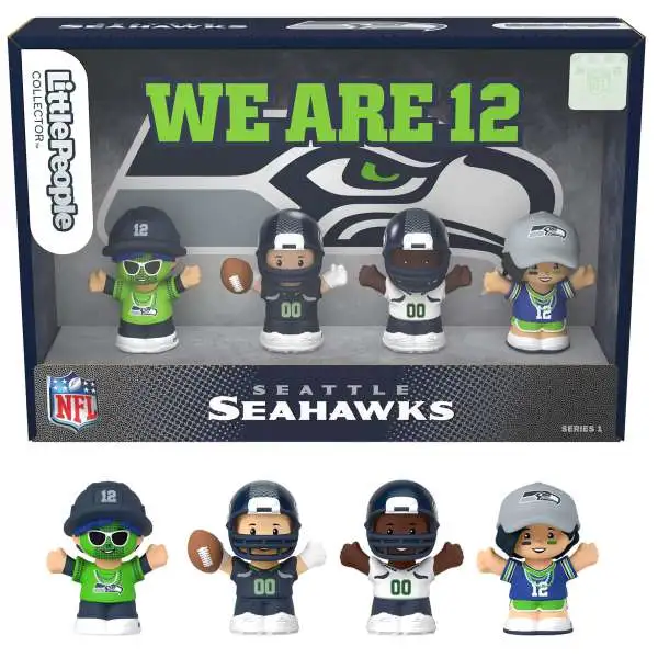 Fisher Price Little People x NFL Collector Series Seattle Seahawks Figure 4-Pack [We Are 12]