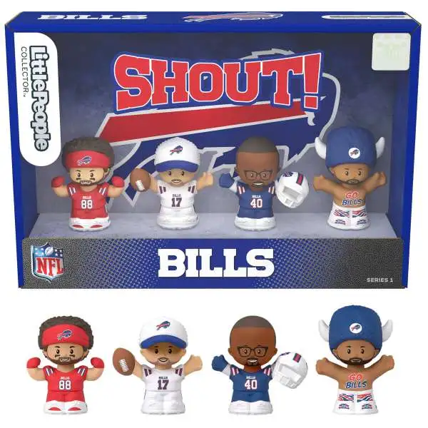 Fisher Price Little People x NFL Collector Series Buffalo Bills Figure 4-Pack [Shout!]