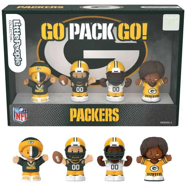 Fisher Price Little People x NFL Collector Series Green Bay Packers Figure 4-Pack [Go Pack Go!]
