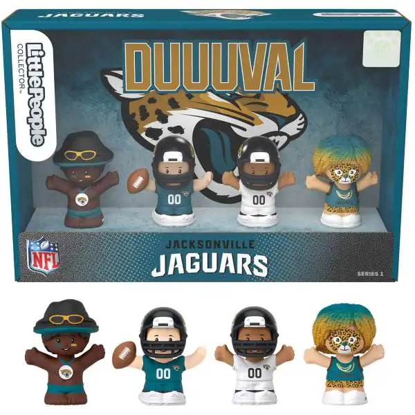Fisher Price Little People x NFL Collector Series Jacksonville Jaguars Figure 4-Pack [Duuuval]