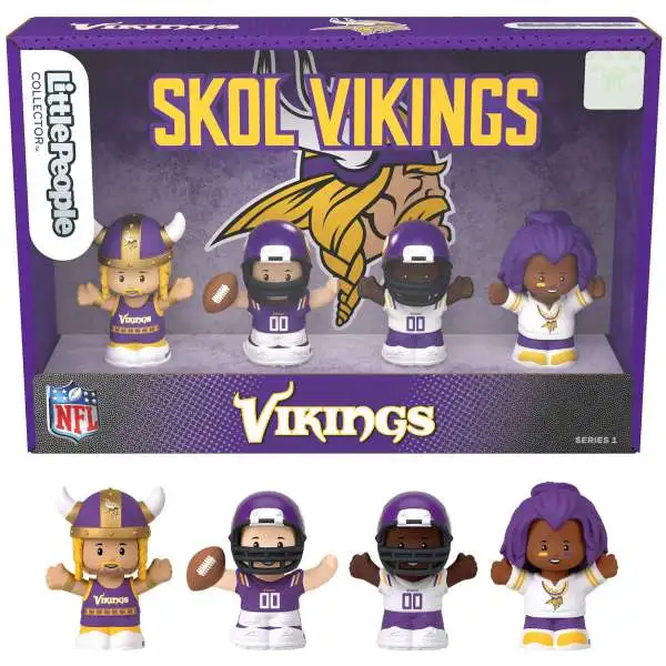 Fisher Price Little People x NFL Collector Series Minnesota Vikings Figure 4-Pack [Skol Vikings]