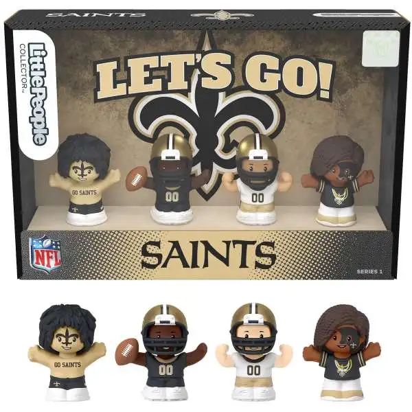 Fisher Price Little People x NFL Collector Series New Orleans Saints Figure 4-Pack [Let's Go!]