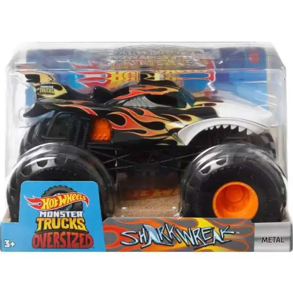 Hot Wheels Monster Trucks Glow in the Dark Shark Wreak 164 Diecast Car ...