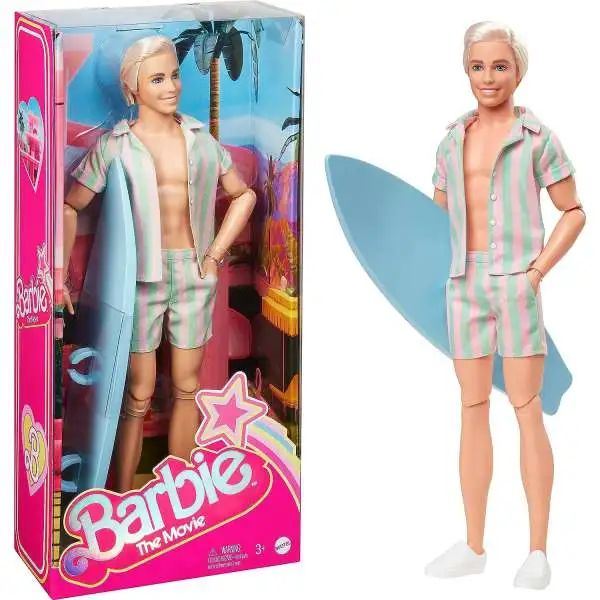 Barbie The Movie Signature Ken Doll [Pastel Striped Beach Matching Set]