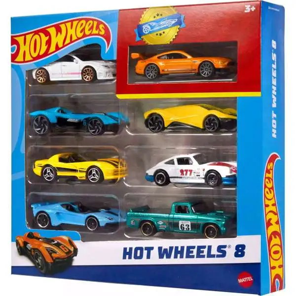Hot Wheels 8 Diecast Car 8-Pack [8 RANDOM Cars, Styles Will Vary]