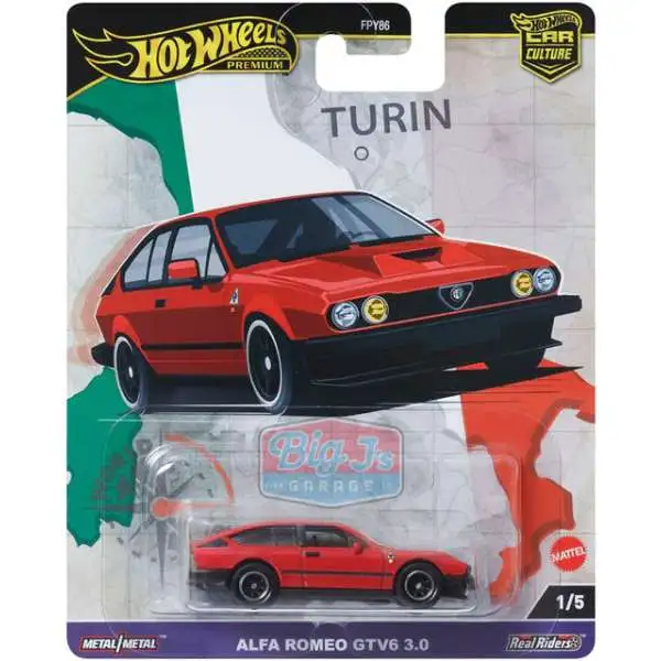 Hot Wheels Premium Car Culture World Tour Alfa Romeo GTV6 3.0 Die Cast Car