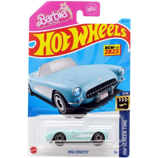 Hot Wheels Barbie The Movie HW Screen Time 1956 Corvette Die Cast Car [Blue]