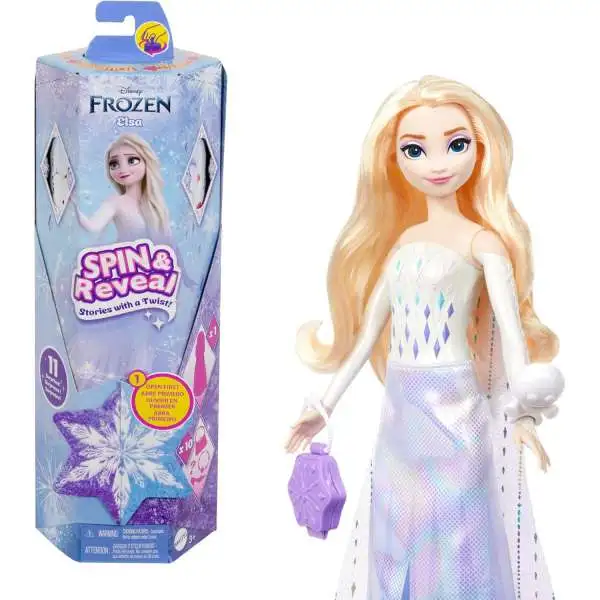 Disney Princess Spin & Reveal Elsa Doll [11 Surprises!]