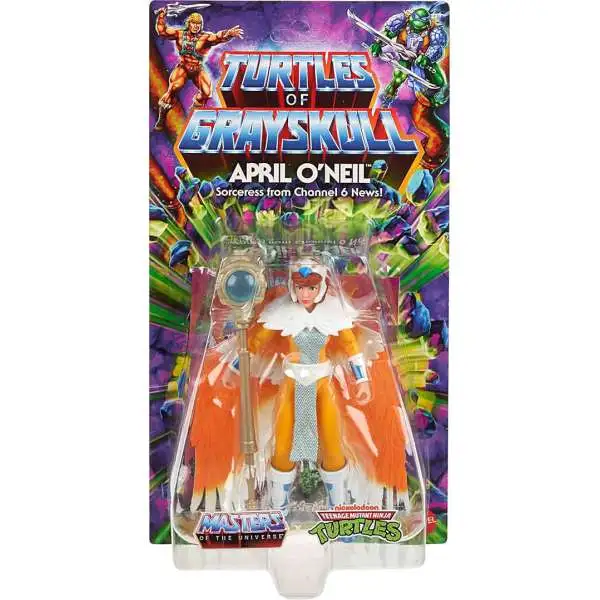 Masters of the Universe Turtles of Grayskull Origins April O'Neil Action Figure [Damaged Package]